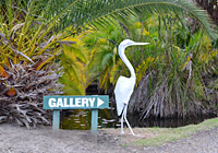White Egret sculpture