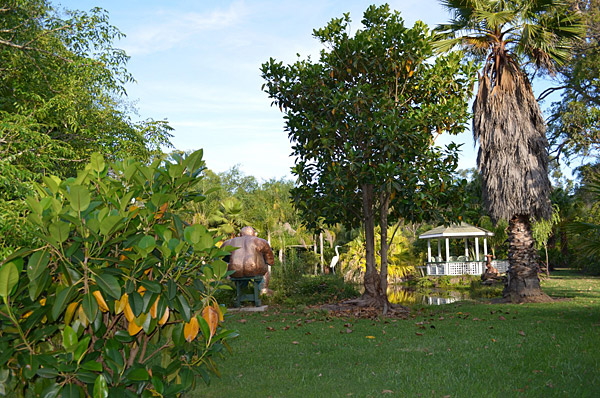 Vigilant garden statue