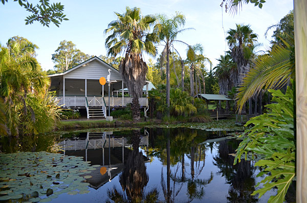 House View across lake